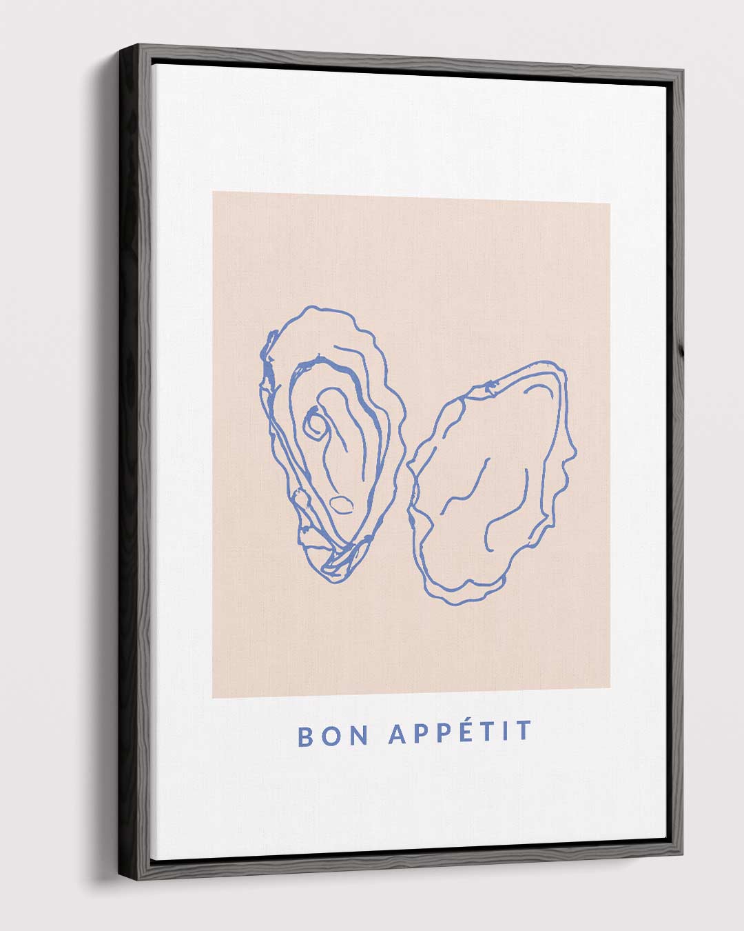 Stijlvolle Oester Illustratie Kunstwerk-canvas-dibond-plexiglas-wanddecoratie-WallArtistic