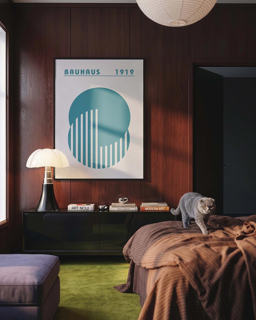 Cirkel en lijnen Poster