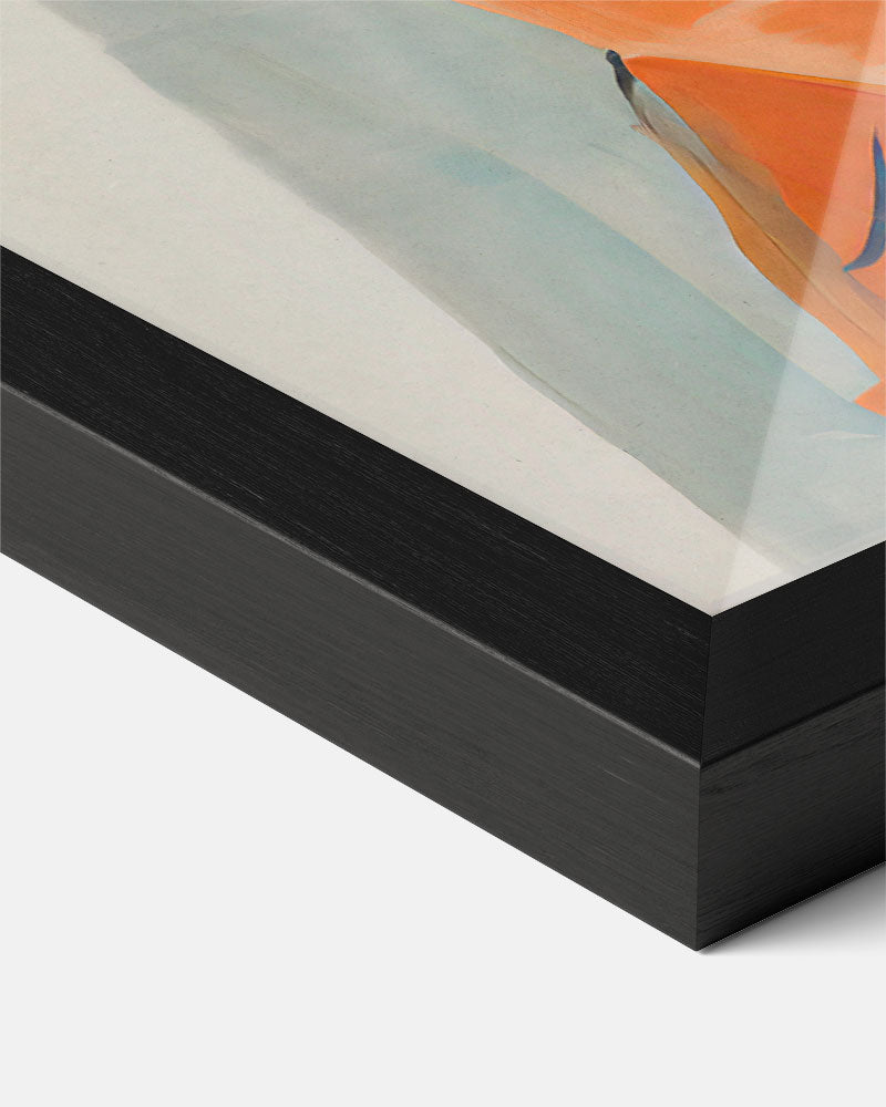 Stijlvolle Portretillustratie in Oranje Poster-WallArtistic