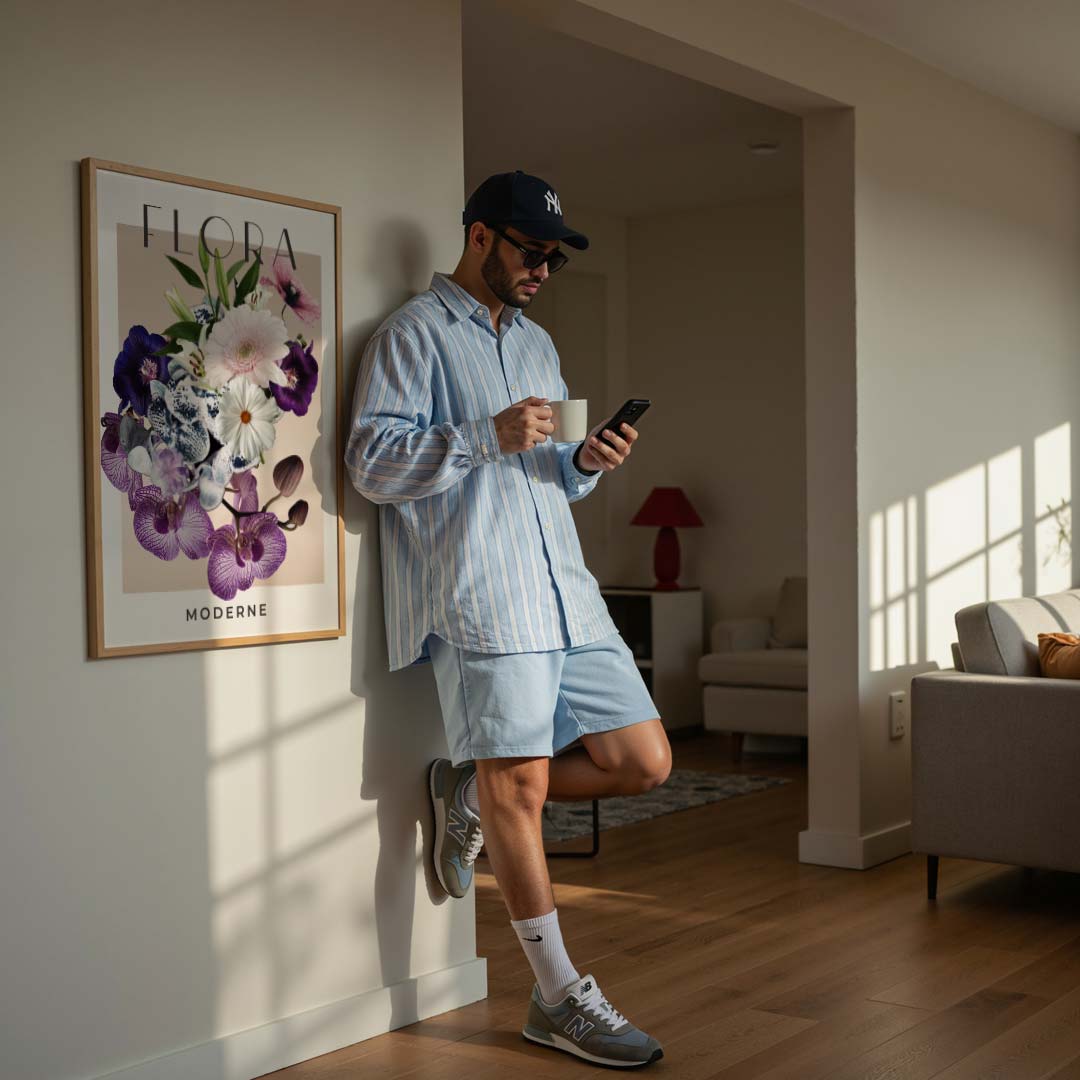 Moderne Bloemenpracht Poster-WallArtistic