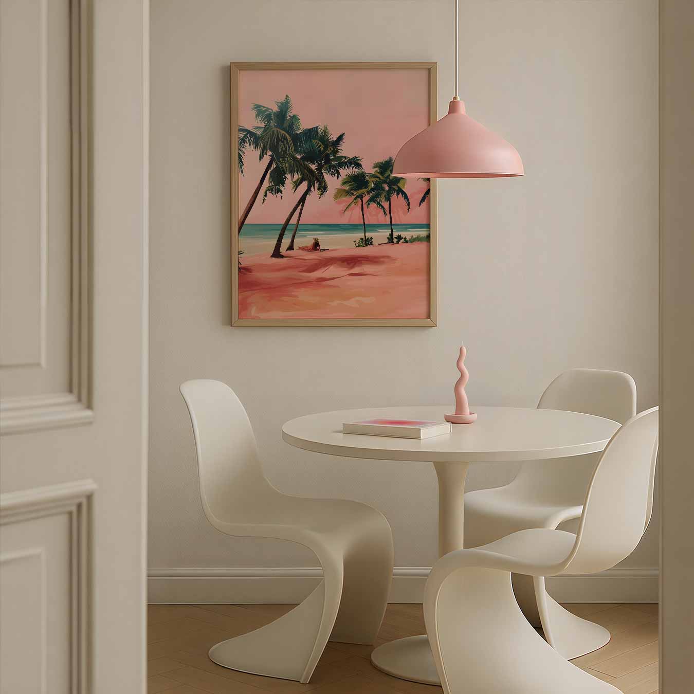Dromerige Roze Strandposter
