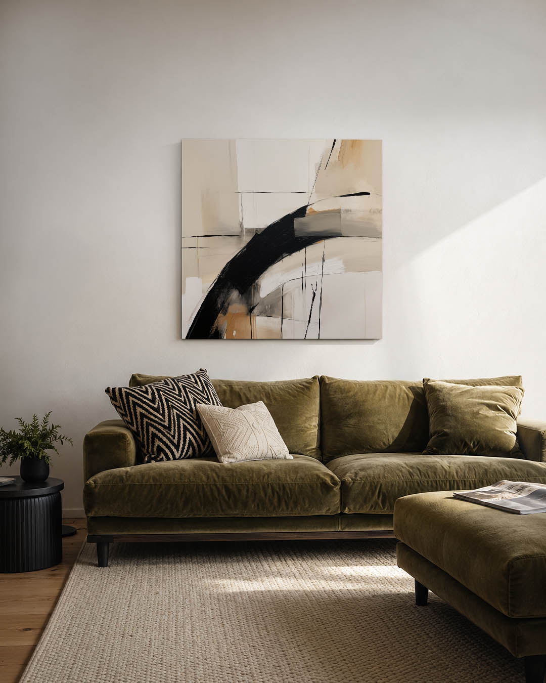 Dynamische lijnen compositie Kunstwerk