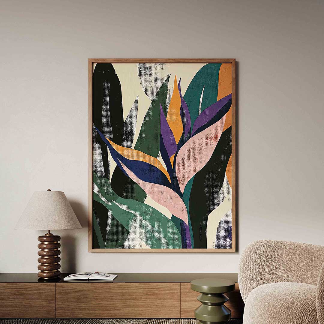 Abstracte bladeren Poster