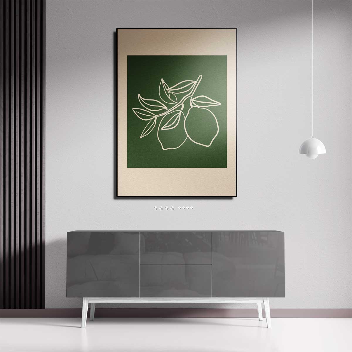 Minimalistische Citrustak Kunstwerk-canvas-dibond-plexiglas-wanddecoratie-WallArtistic