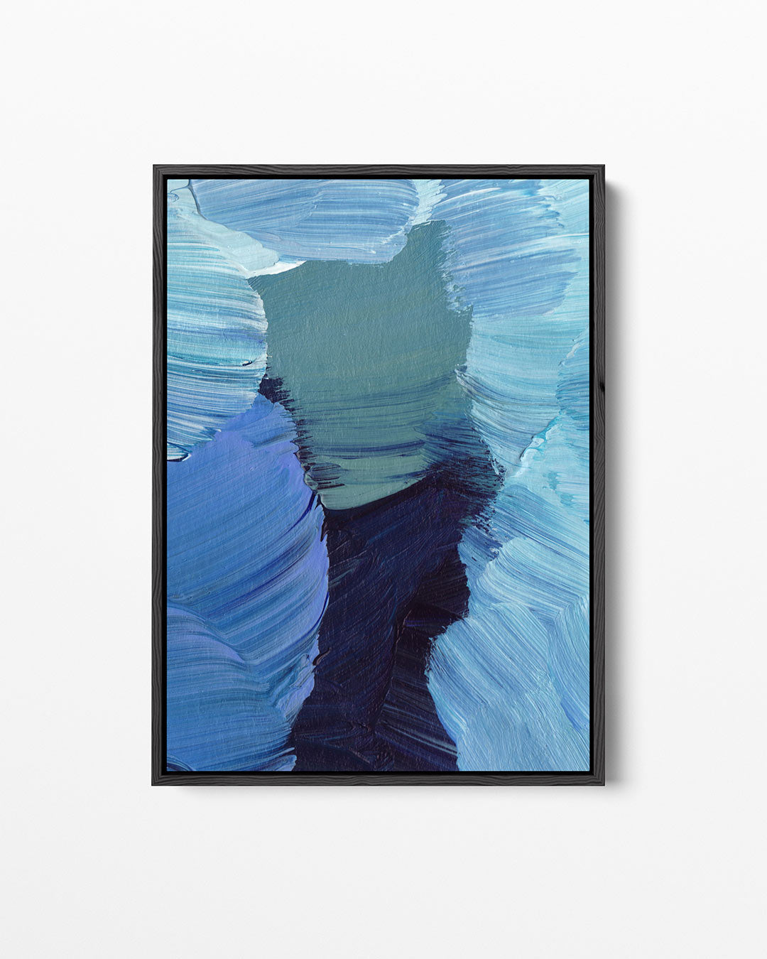 Dynamische blauwtinten Kunstwerk