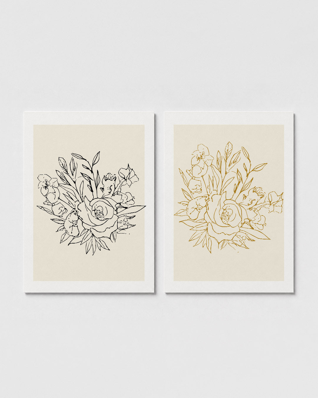 Bloemrijke lijnen Posterset