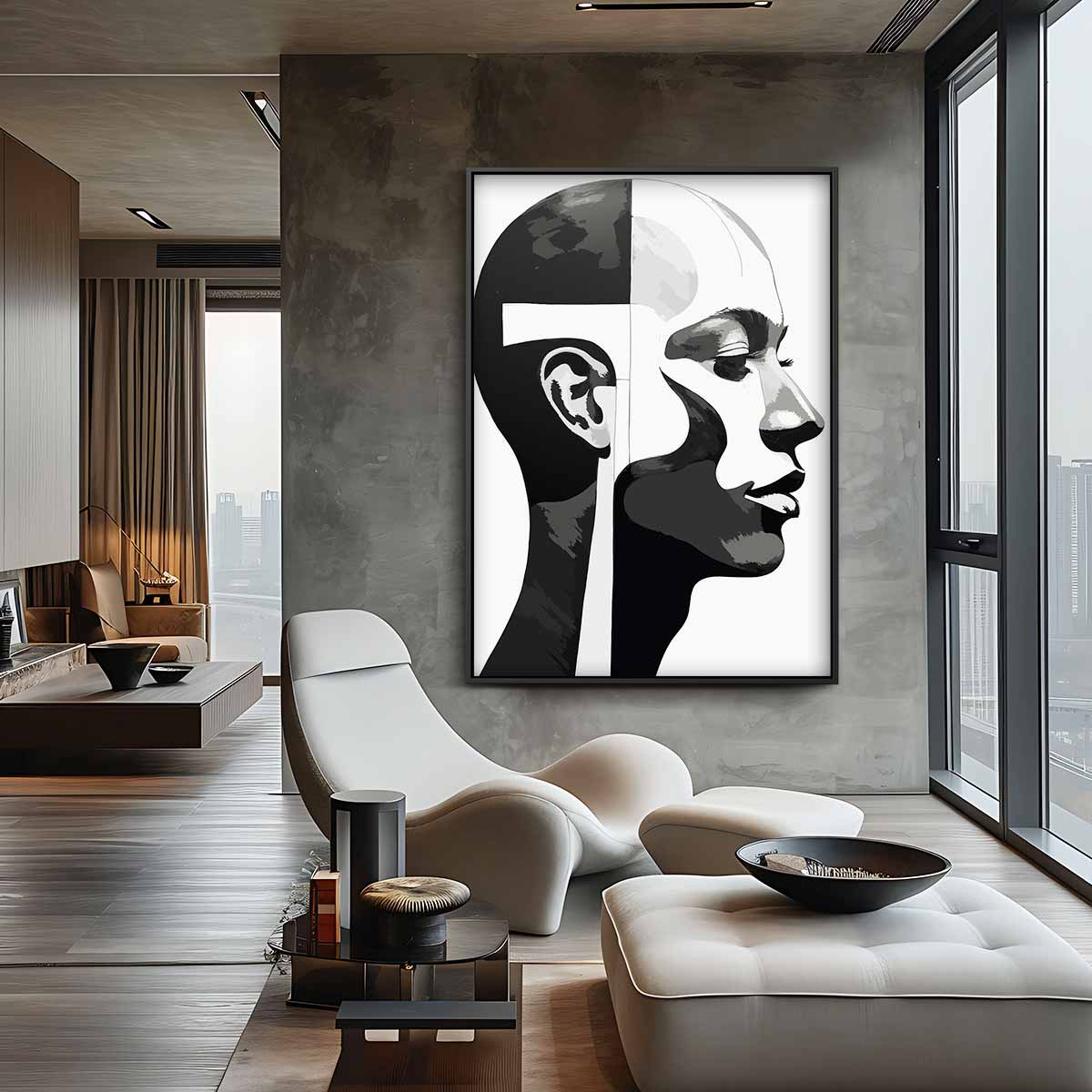 Contrasterende Profielen Kunstwerk-canvas-dibond-plexiglas-wanddecoratie-WallArtistic