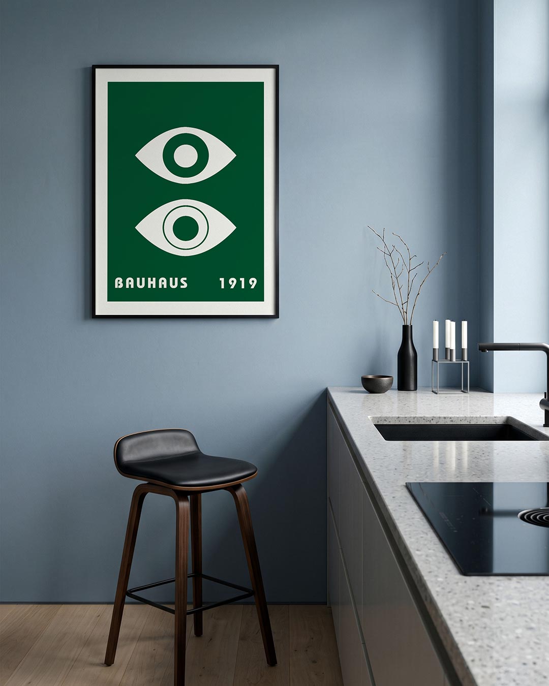 Oogvormen en tekst Poster