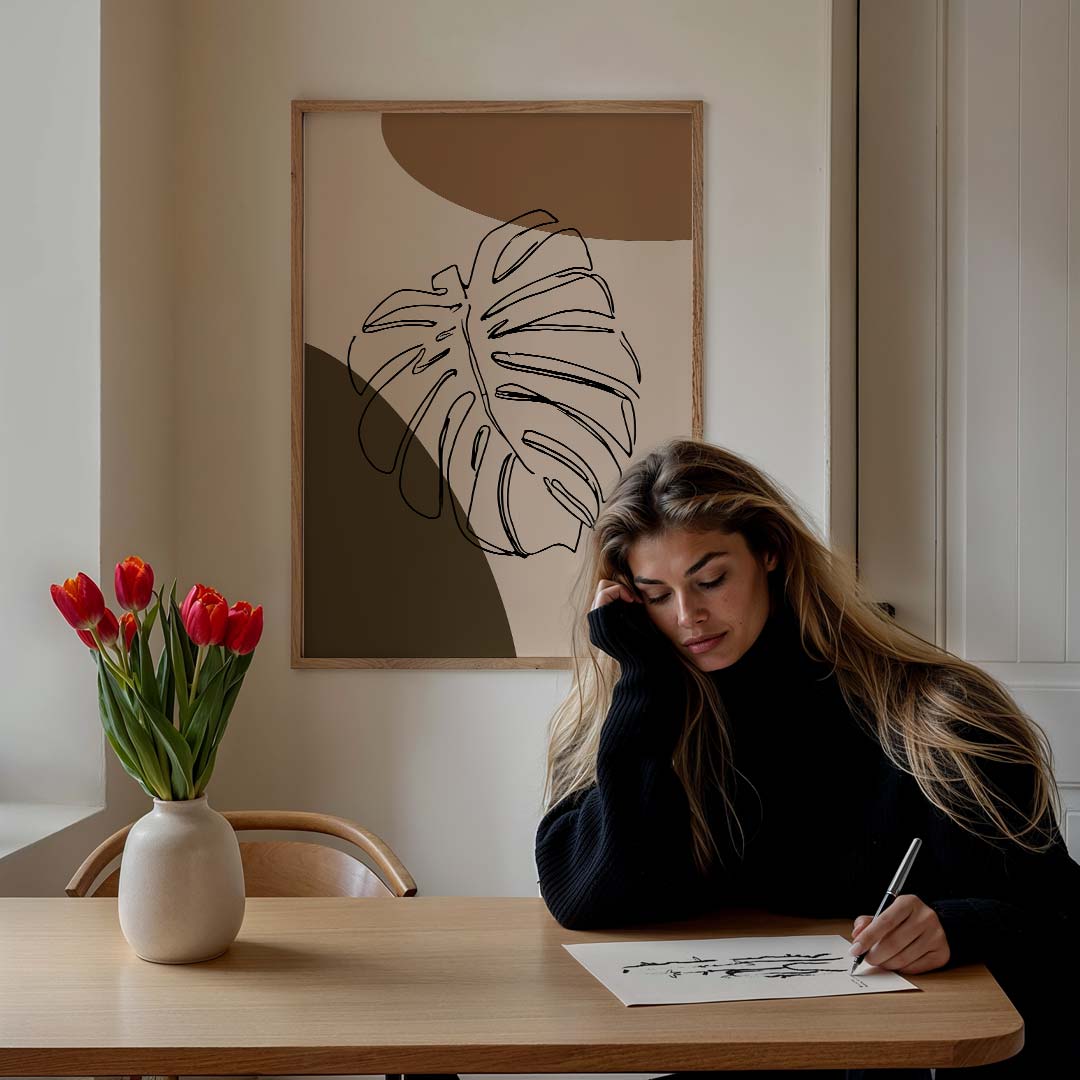 Botanische Monstera Kunstposter-WallArtistic