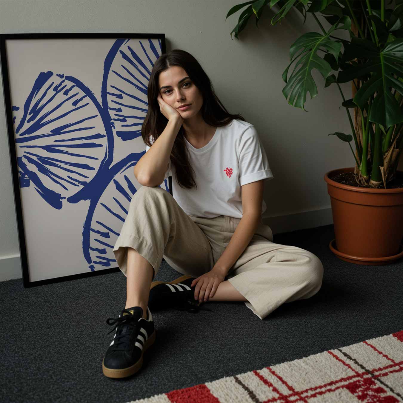 Abstracte Blauwe Schoonheid Poster-WallArtistic