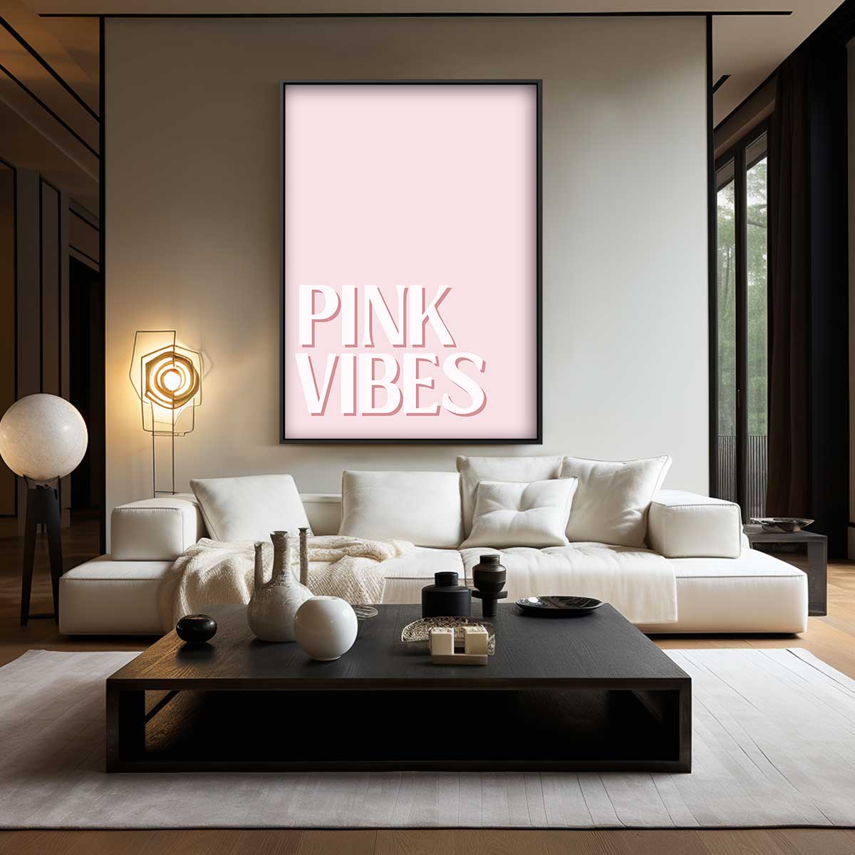 Pink Vibes Poster Kunstwerk-canvas-dibond-plexiglas-wanddecoratie-WallArtistic