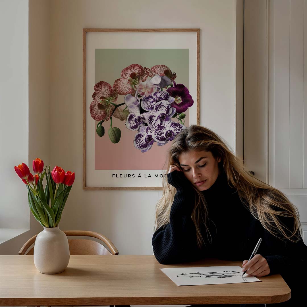 Bloemenpracht aan de Muur Poster-WallArtistic