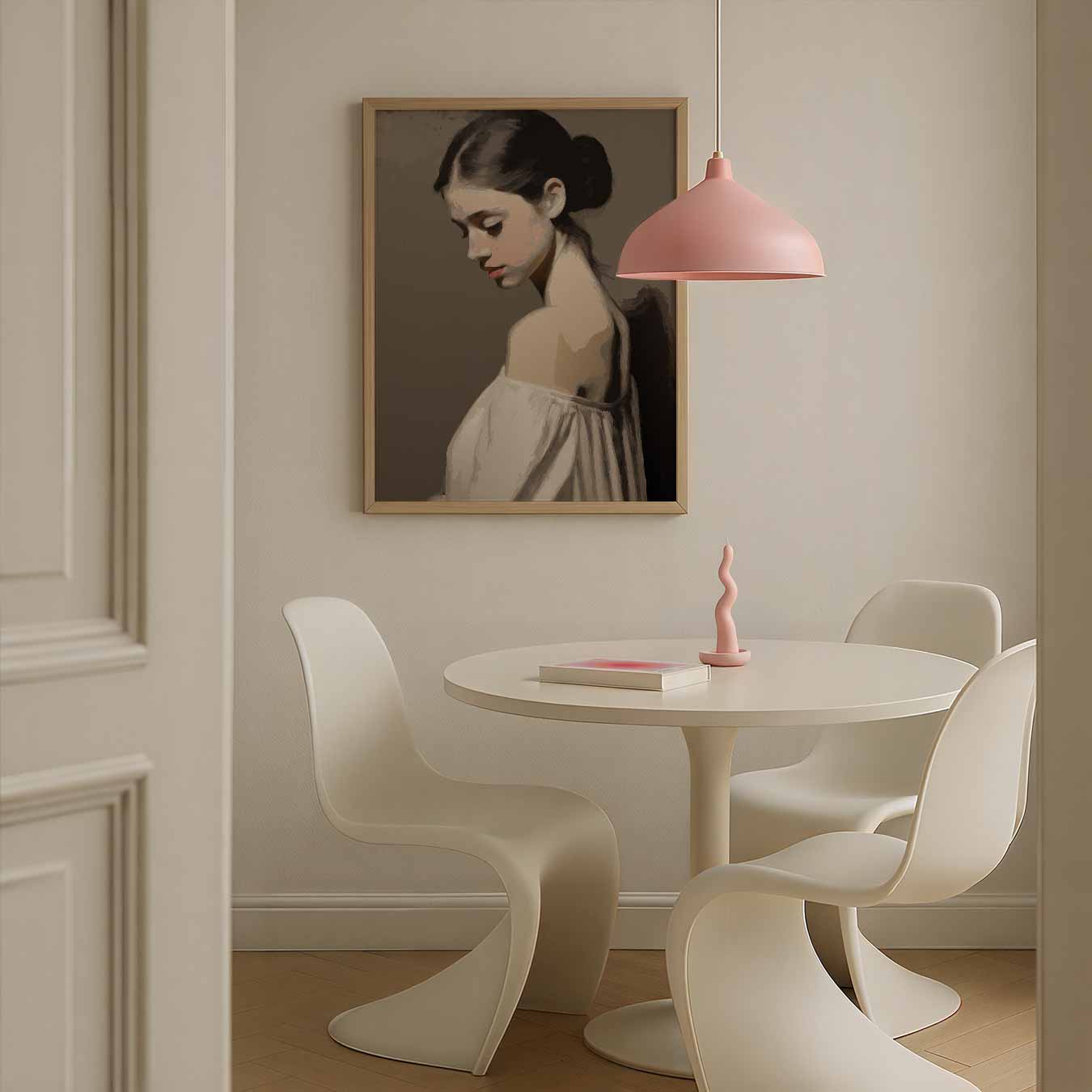 Elegante Dromerige Vrouw Poster