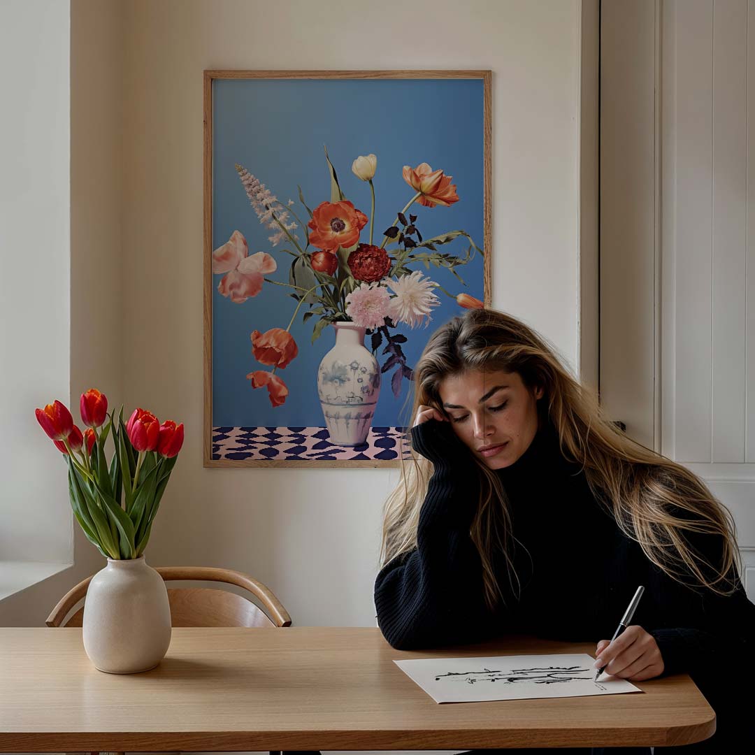 Bloemenpracht in Vaas Poster-WallArtistic