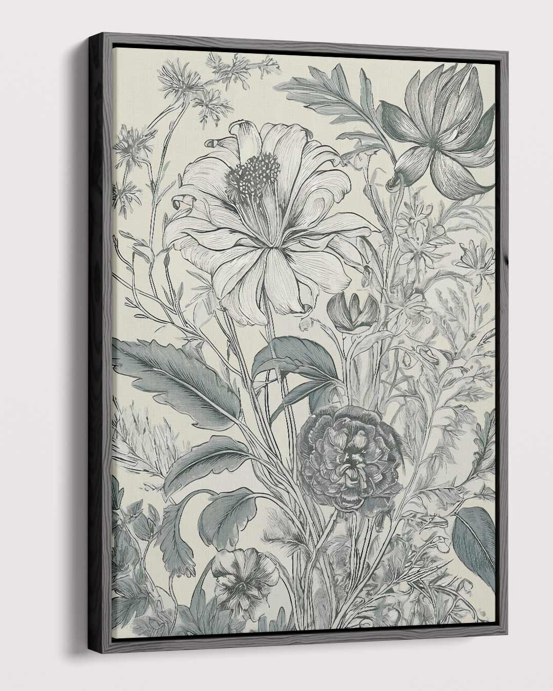 Botanische Bloementekening Kunstwerk-canvas-dibond-plexiglas-wanddecoratie-WallArtistic