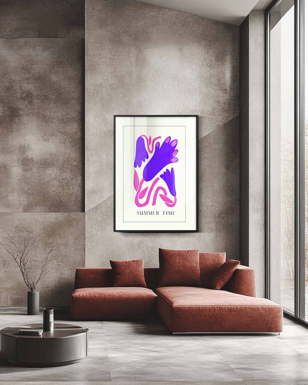 Zomer Tijd Print Kunstwerk-canvas-dibond-plexiglas-wanddecoratie-WallArtistic