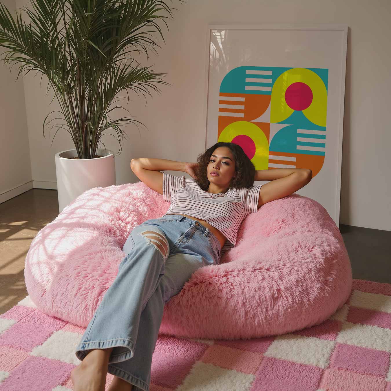 Kleurrijke Retro Vibes Poster-WallArtistic