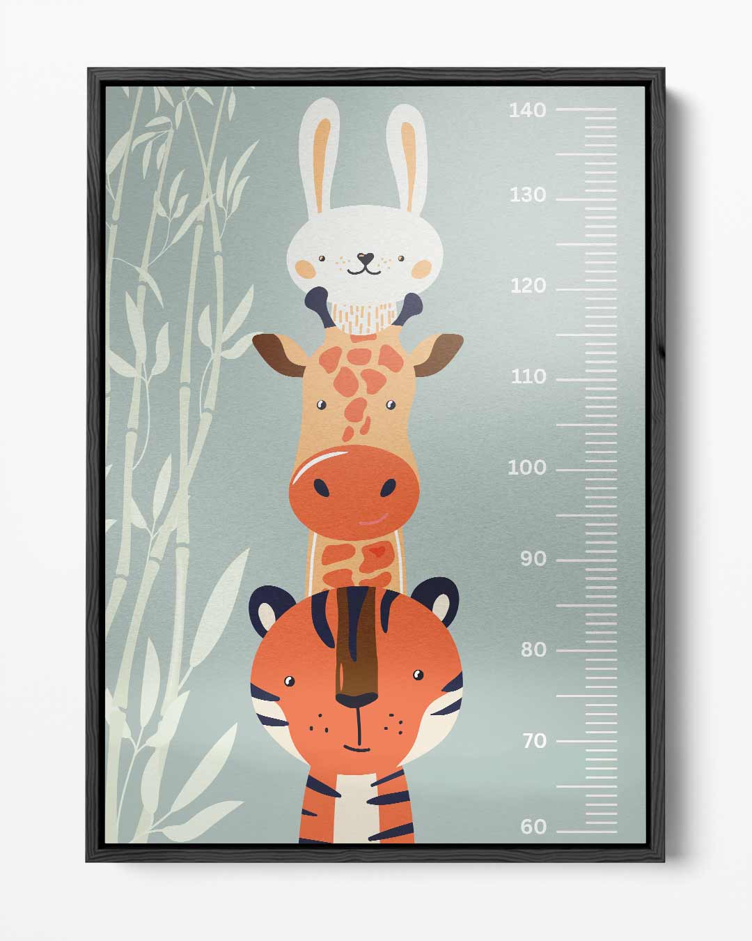 Dieren Groeimeter Poster Kunstwerk-canvas-dibond-plexiglas-wanddecoratie-WallArtistic