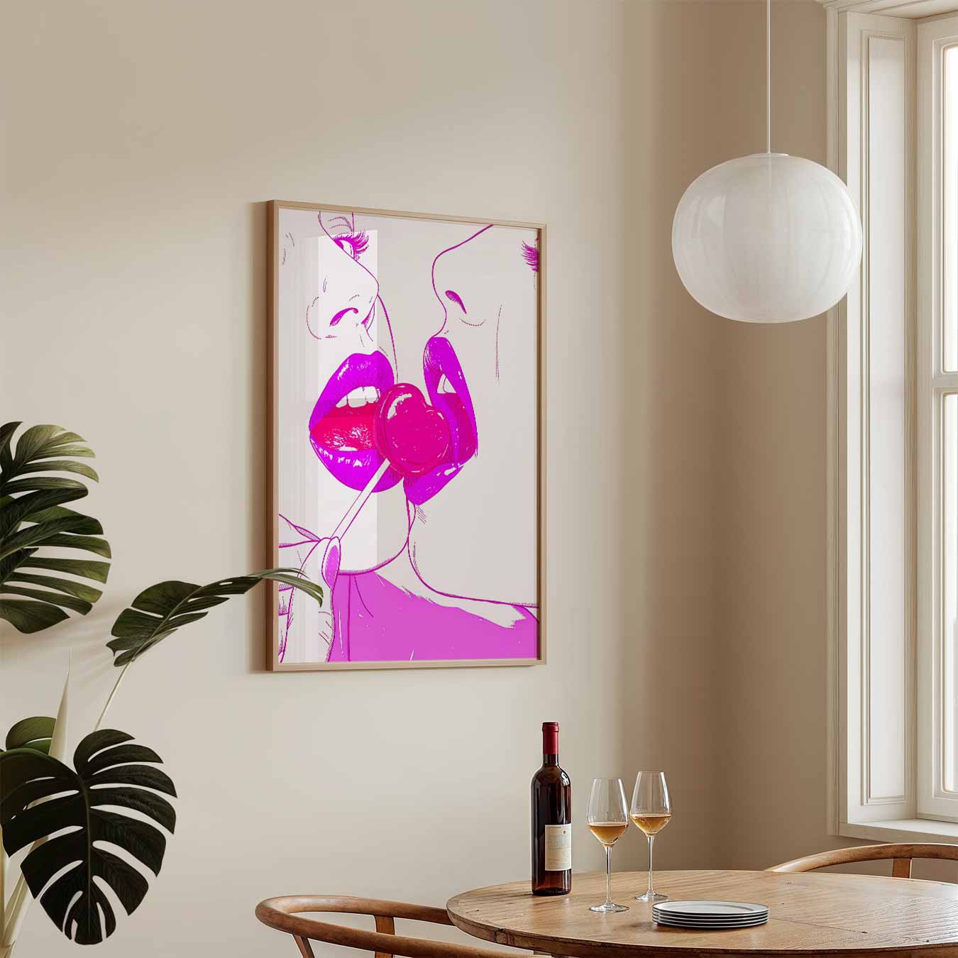Verleidelijke Lolly Kus Poster