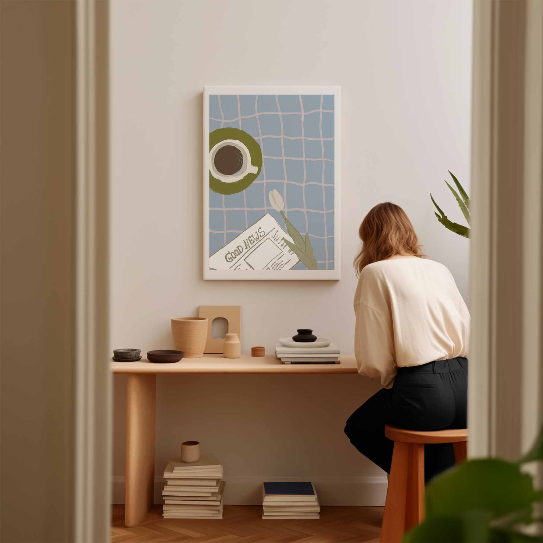 Ochtendmoment van Vreugde Kunstwerk-canvas-dibond-plexiglas-wanddecoratie-WallArtistic