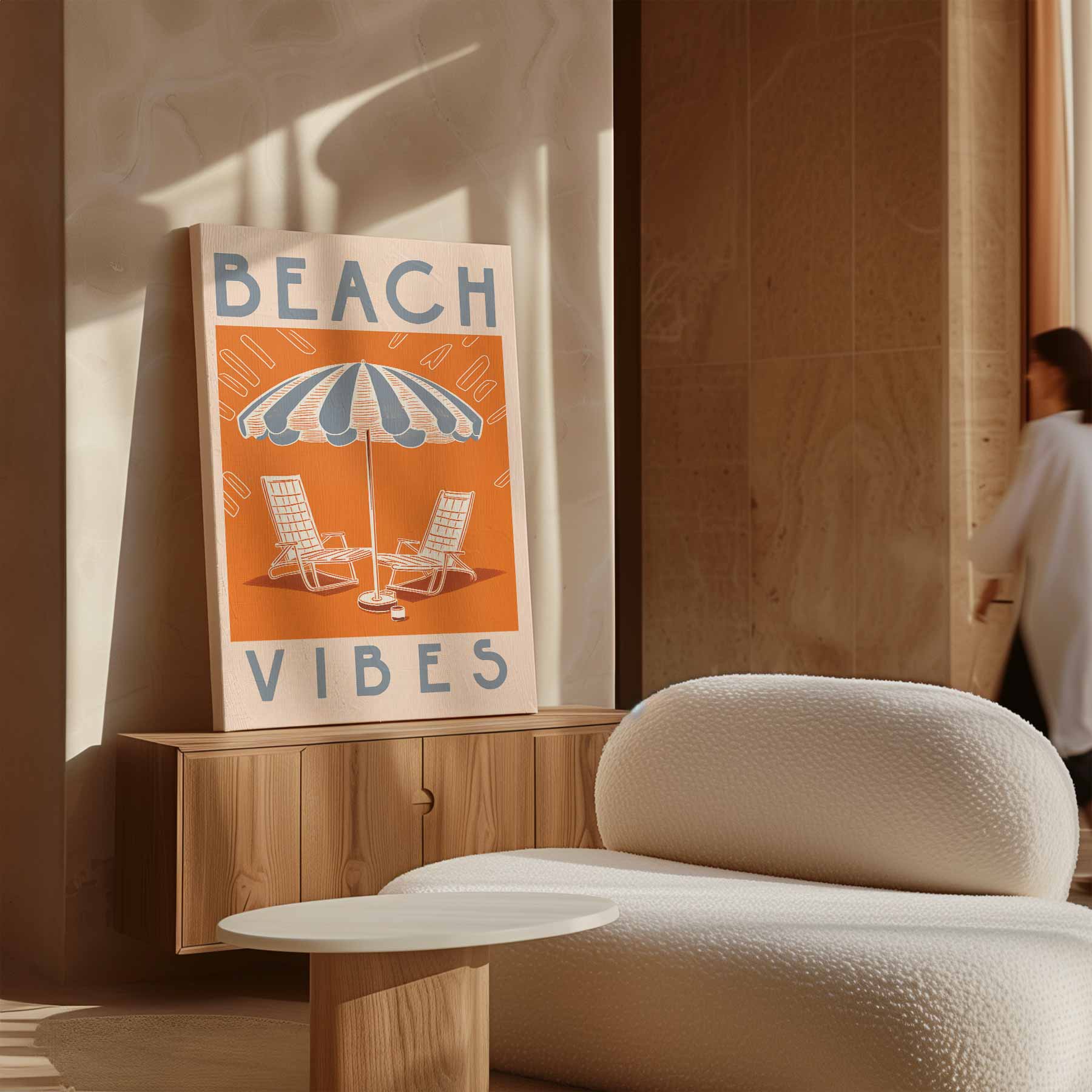 Zomerse Strandvibes Kunstwerk-canvas-dibond-plexiglas-wanddecoratie-WallArtistic