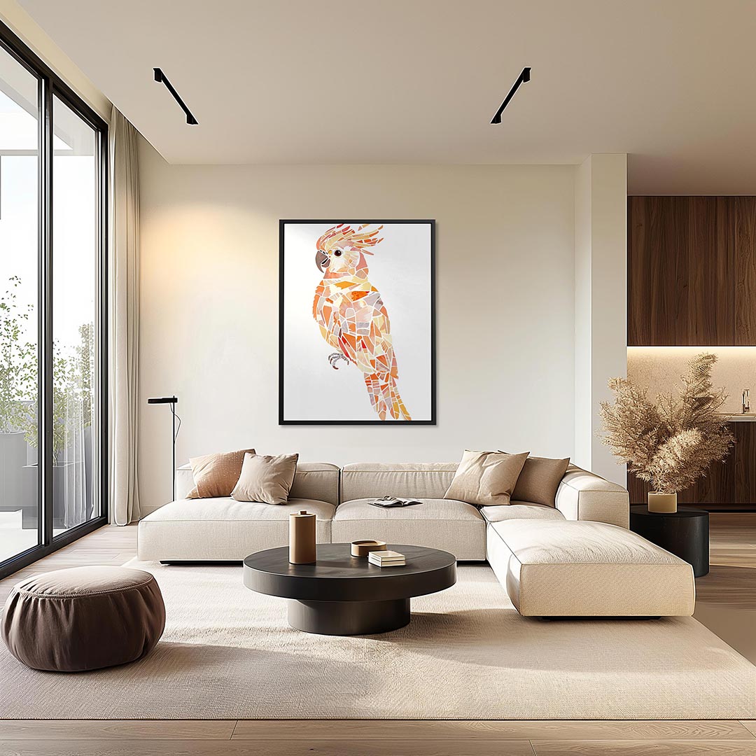 Vrolijke vogel mozaïek Kunstwerk