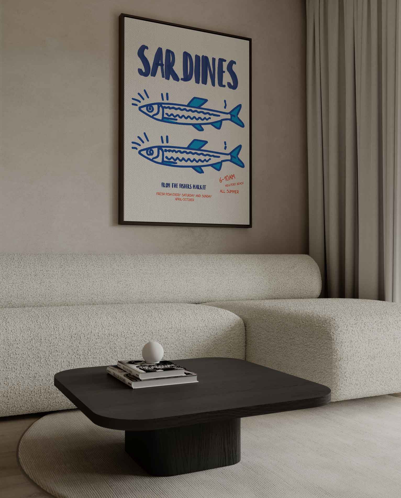 Sardines Illustratie Poster