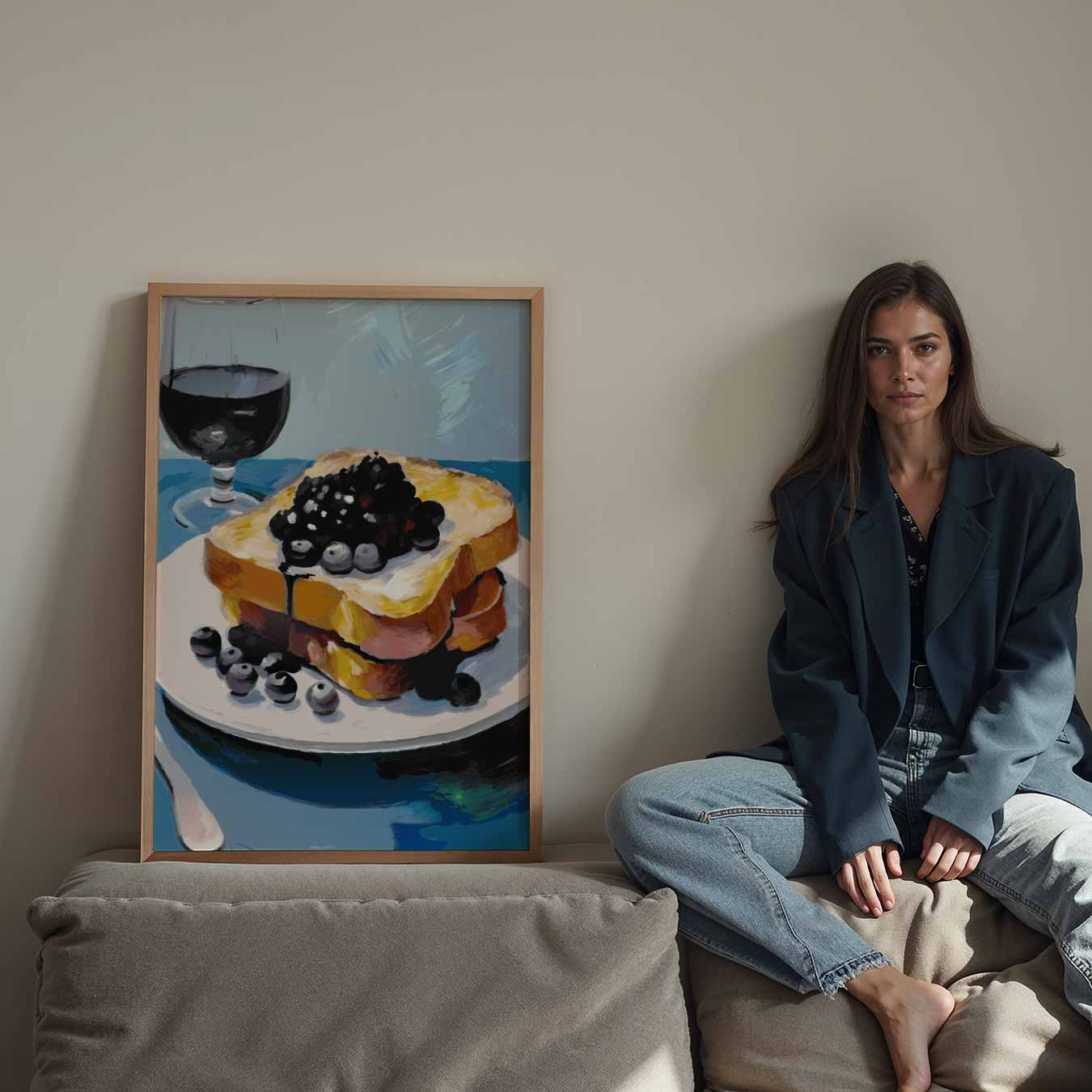 Luxe Franse Toast Koffiehuis Poster-WallArtistic