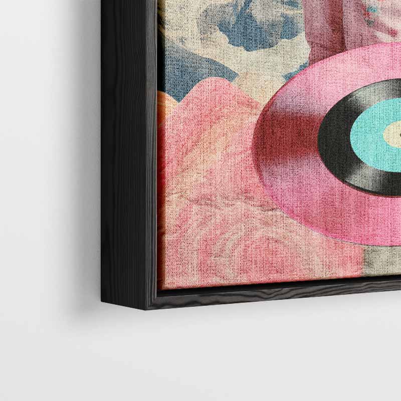Retro Vinyl Bergen Kunstwerk-canvas-dibond-plexiglas-wanddecoratie-WallArtistic