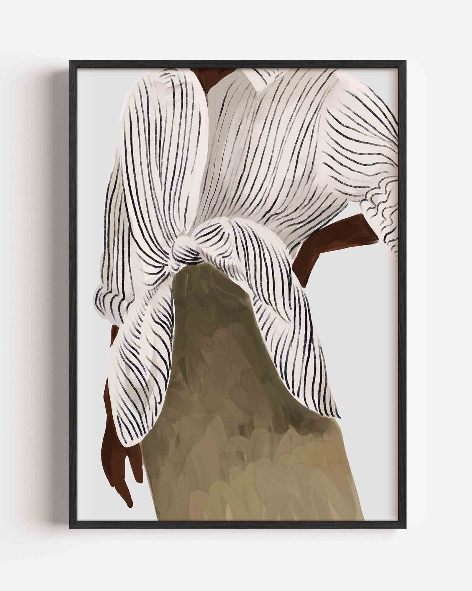 Gestreepte blouse Poster
