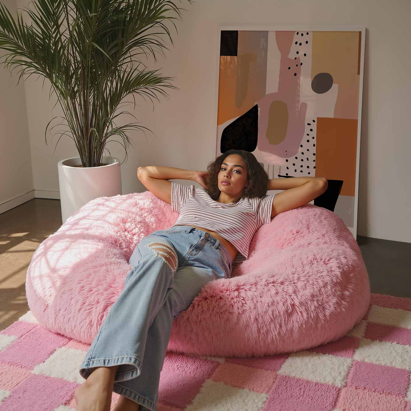 Abstracte Aardetinten Kunst Poster-WallArtistic