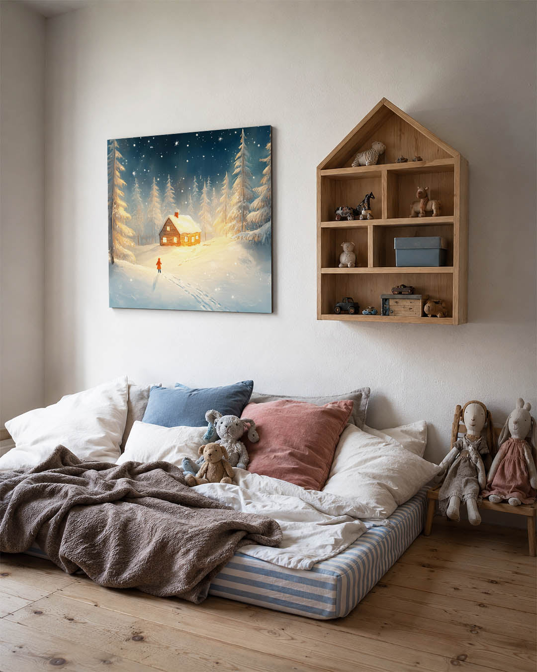 Winterse avond Kunstwerk