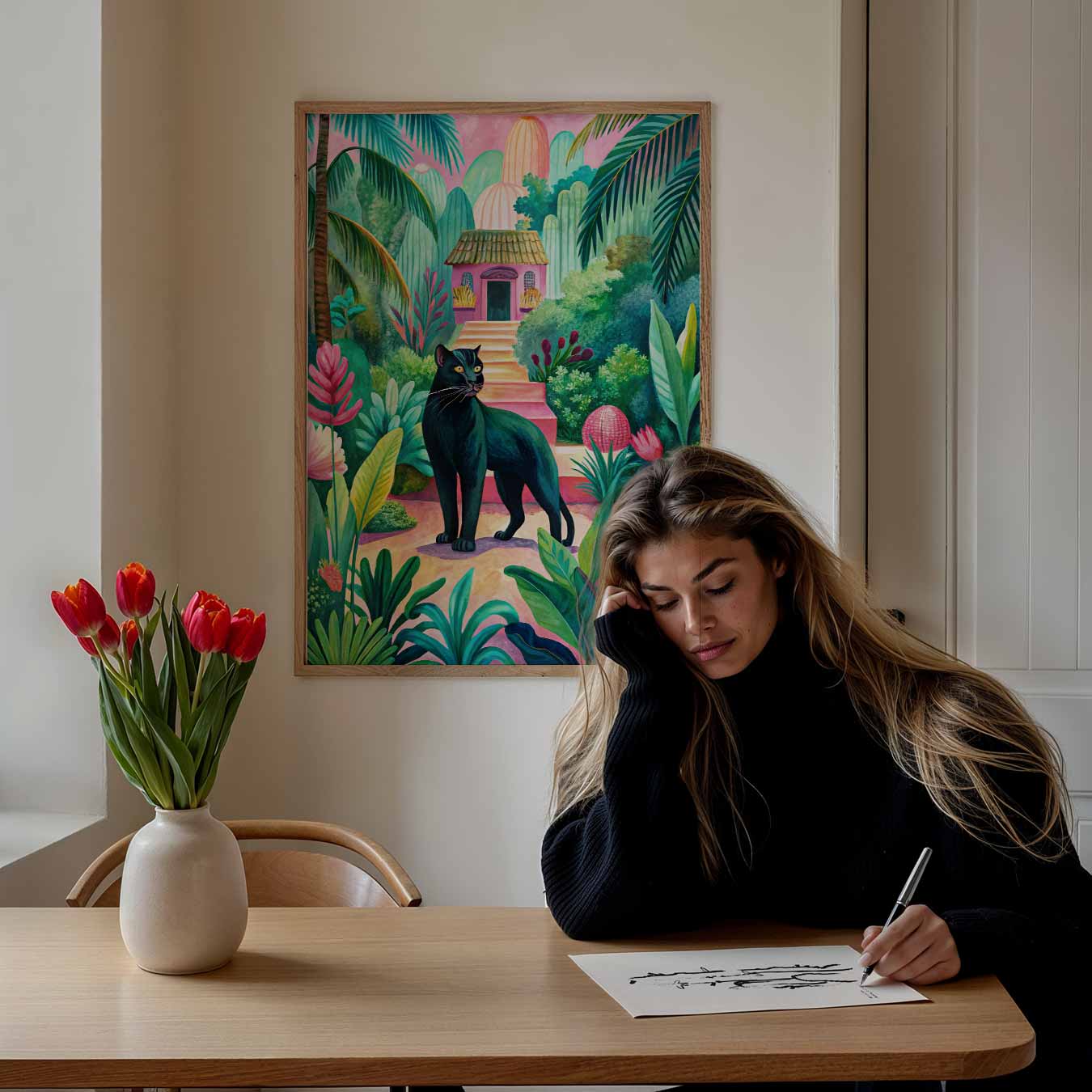 Tropische Jungle Panther Poster-WallArtistic