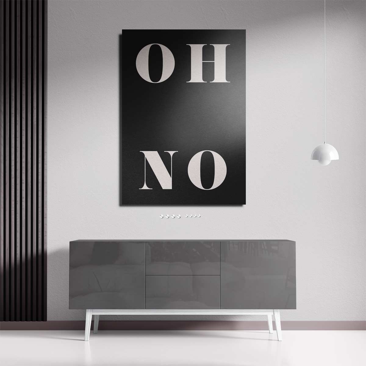 OH NO Typografie Art Kunstwerk-canvas-dibond-plexiglas-wanddecoratie-WallArtistic