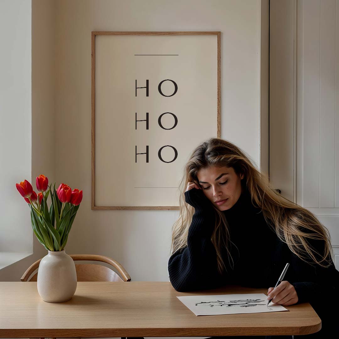 Minimalistische Ho Ho Ho Poster-WallArtistic