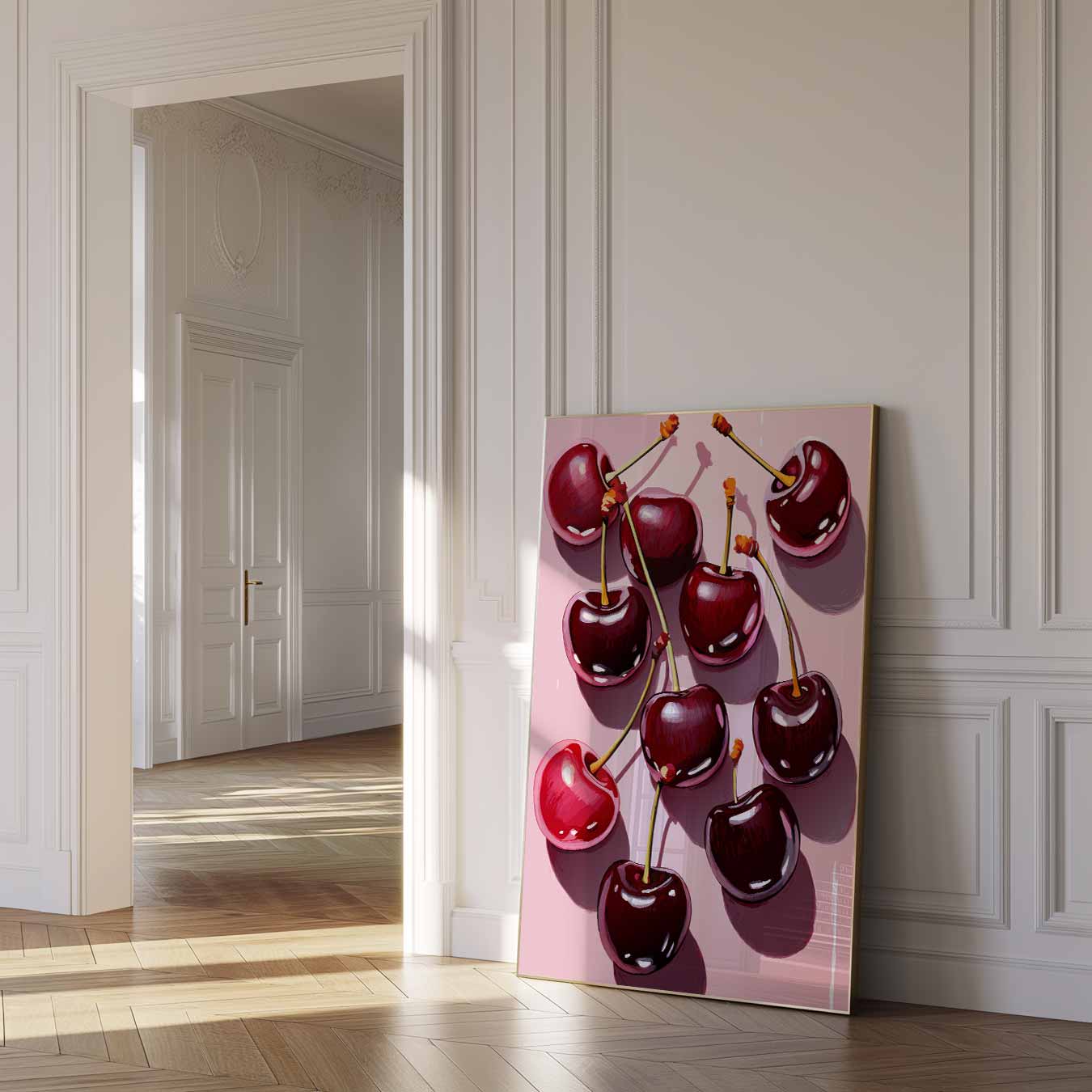 Kersenliefde voor aan de Muur Poster