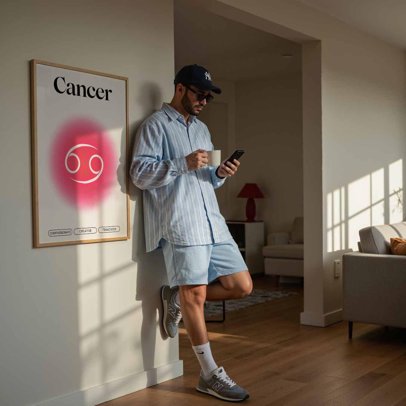 Inspirerende Kreeft Astrologieposter-WallArtistic