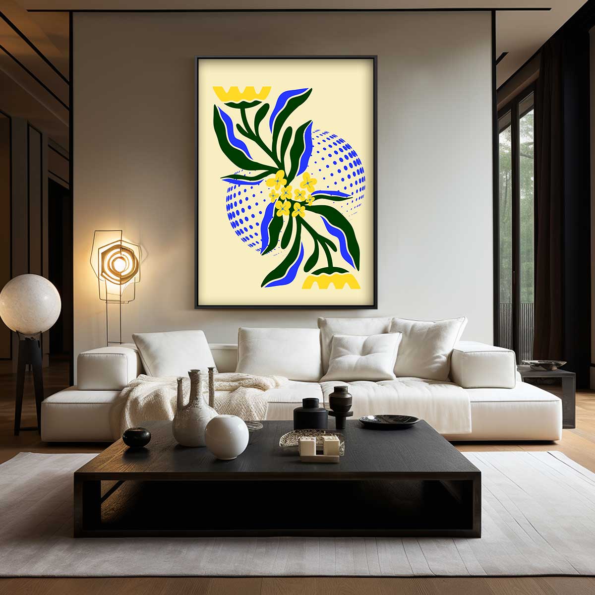 Bloemig Fantasie Kunstwerk Kunstwerk-canvas-dibond-plexiglas-wanddecoratie-WallArtistic