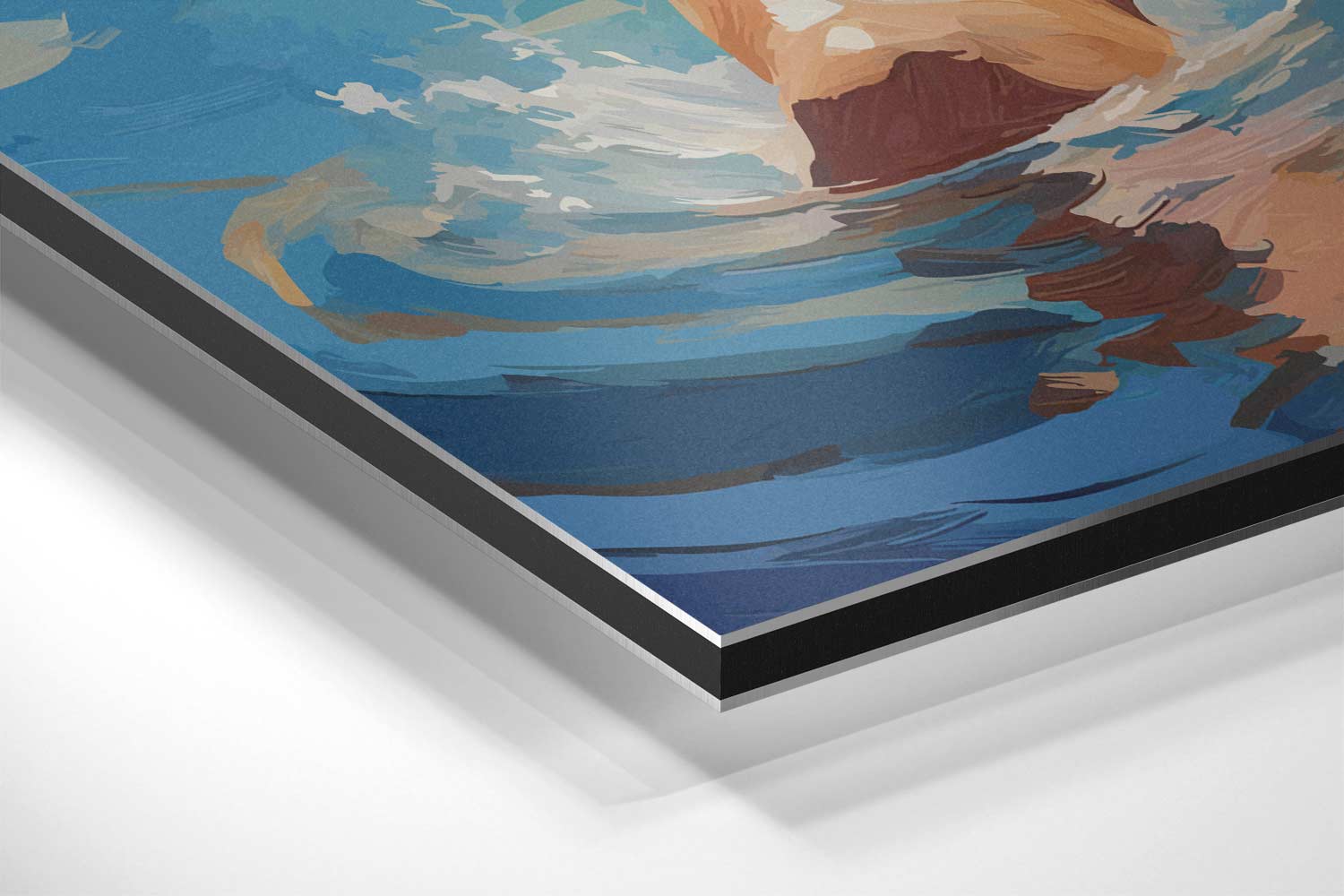 Eropuit in de Zee Kunstwerk-canvas-dibond-plexiglas-wanddecoratie-WallArtistic