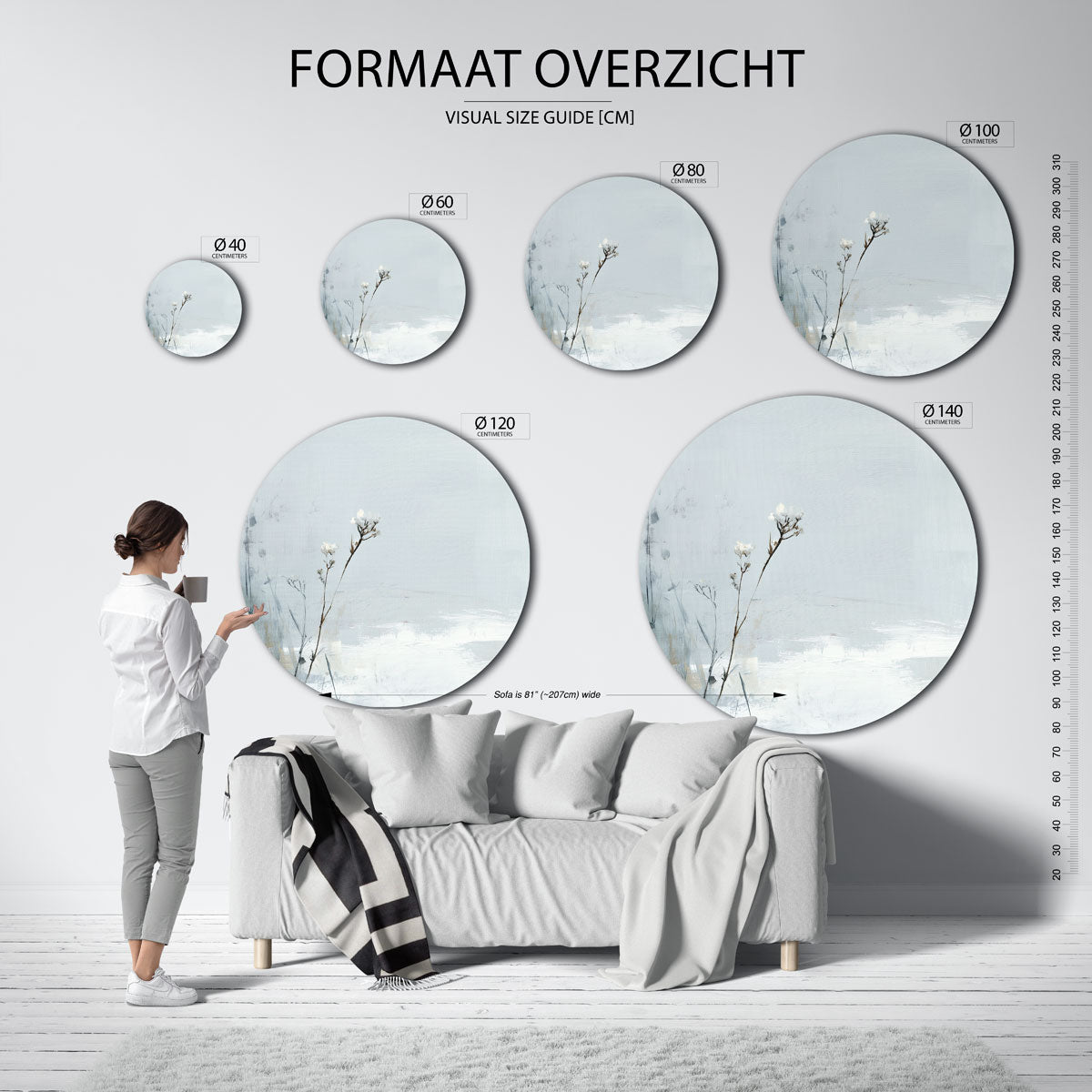 Bloemen en takken Muurcirkel