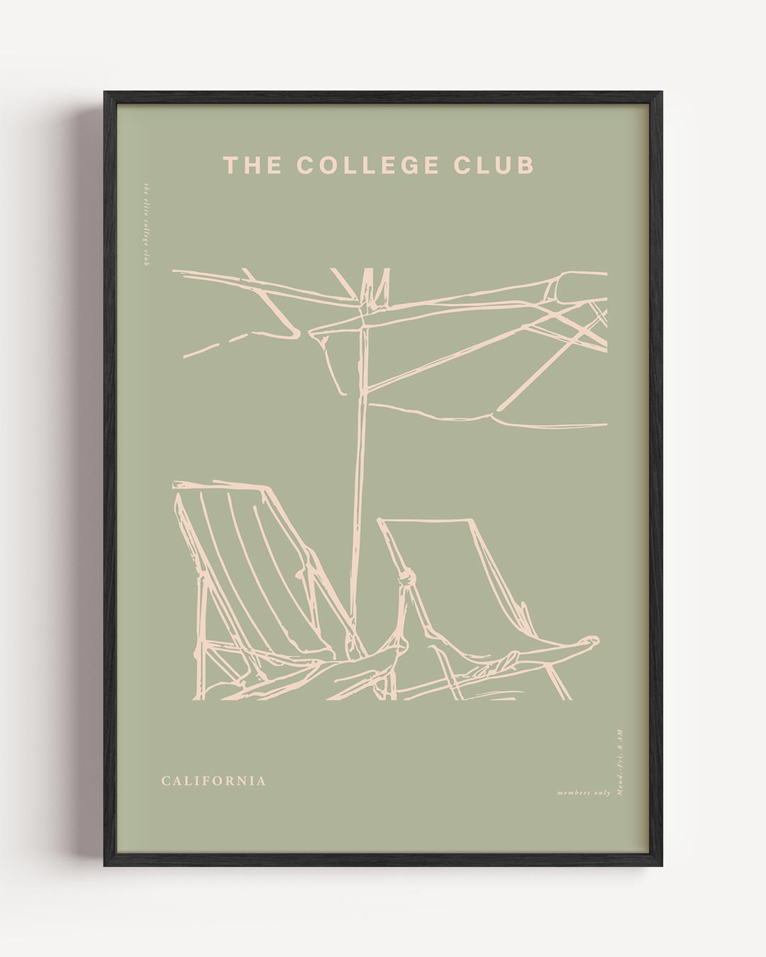Stijlvolle Californische College Club Poster-WallArtistic