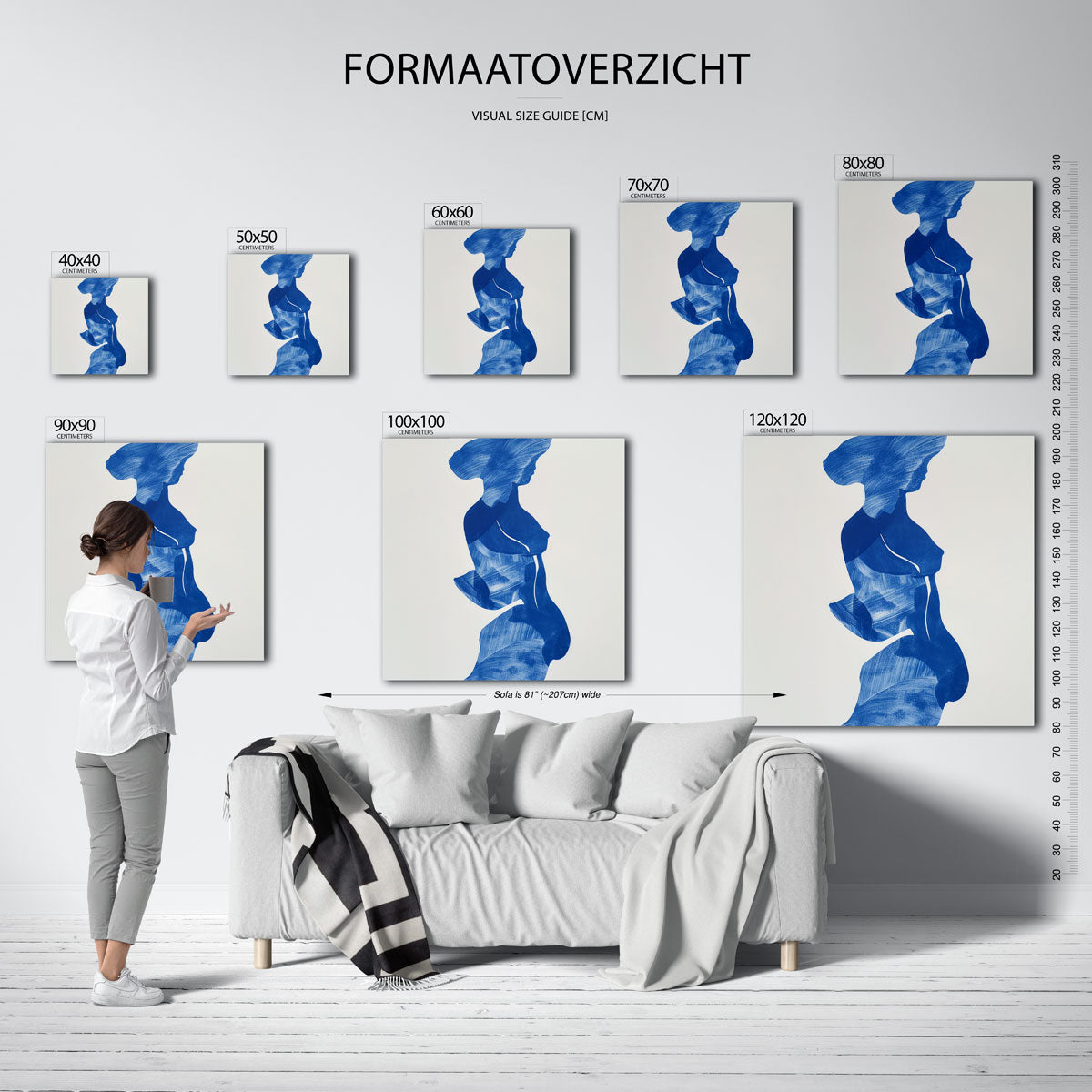 Blauwe figuur Poster