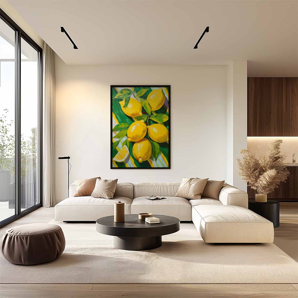 Zonnige Citroenen Kunstwerk-canvas-dibond-plexiglas-wanddecoratie-WallArtistic