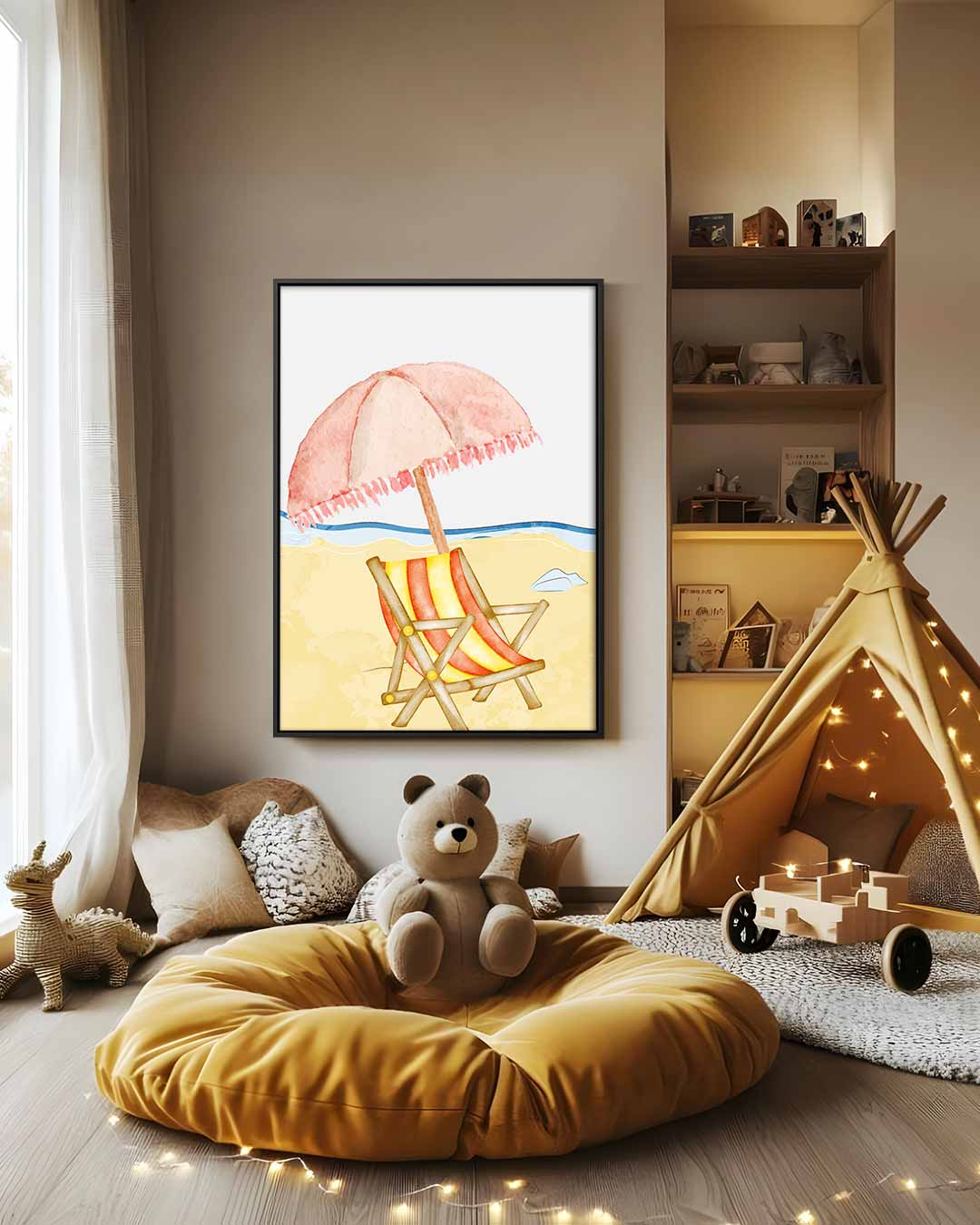 Zomerse Stranddag Kunstwerk-canvas-dibond-plexiglas-wanddecoratie-WallArtistic