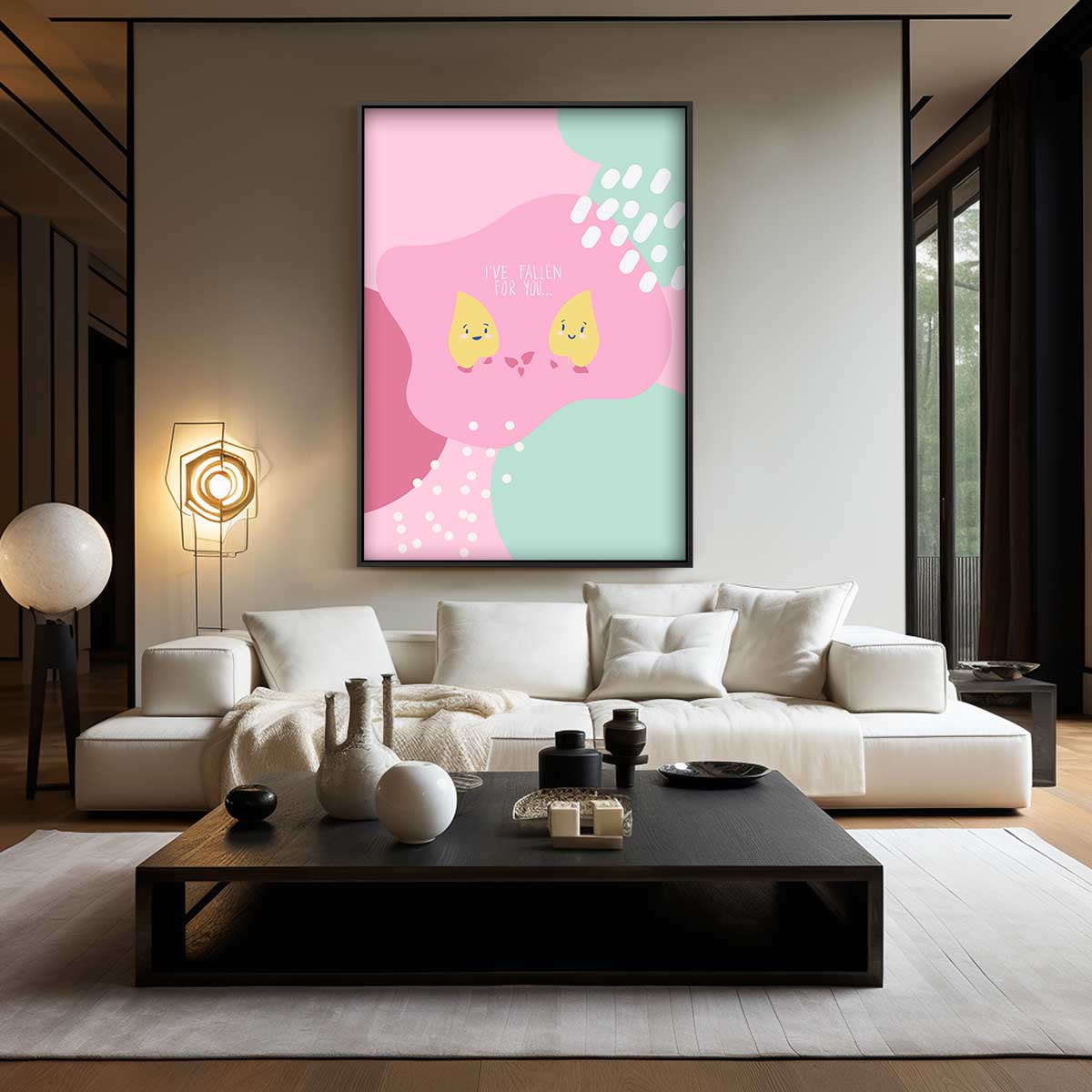 Liefdevolle Bladeren Kunstwerk-canvas-dibond-plexiglas-wanddecoratie-WallArtistic