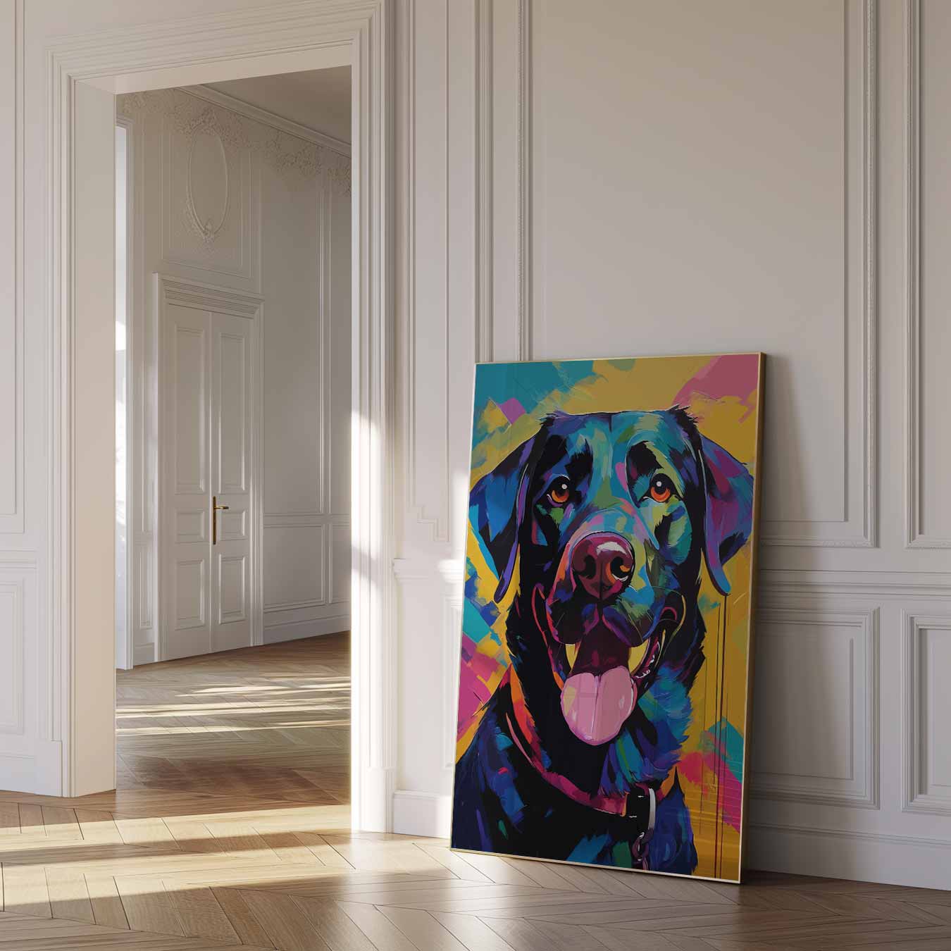 Kleurrijke Hond Vrolijkheid Poster