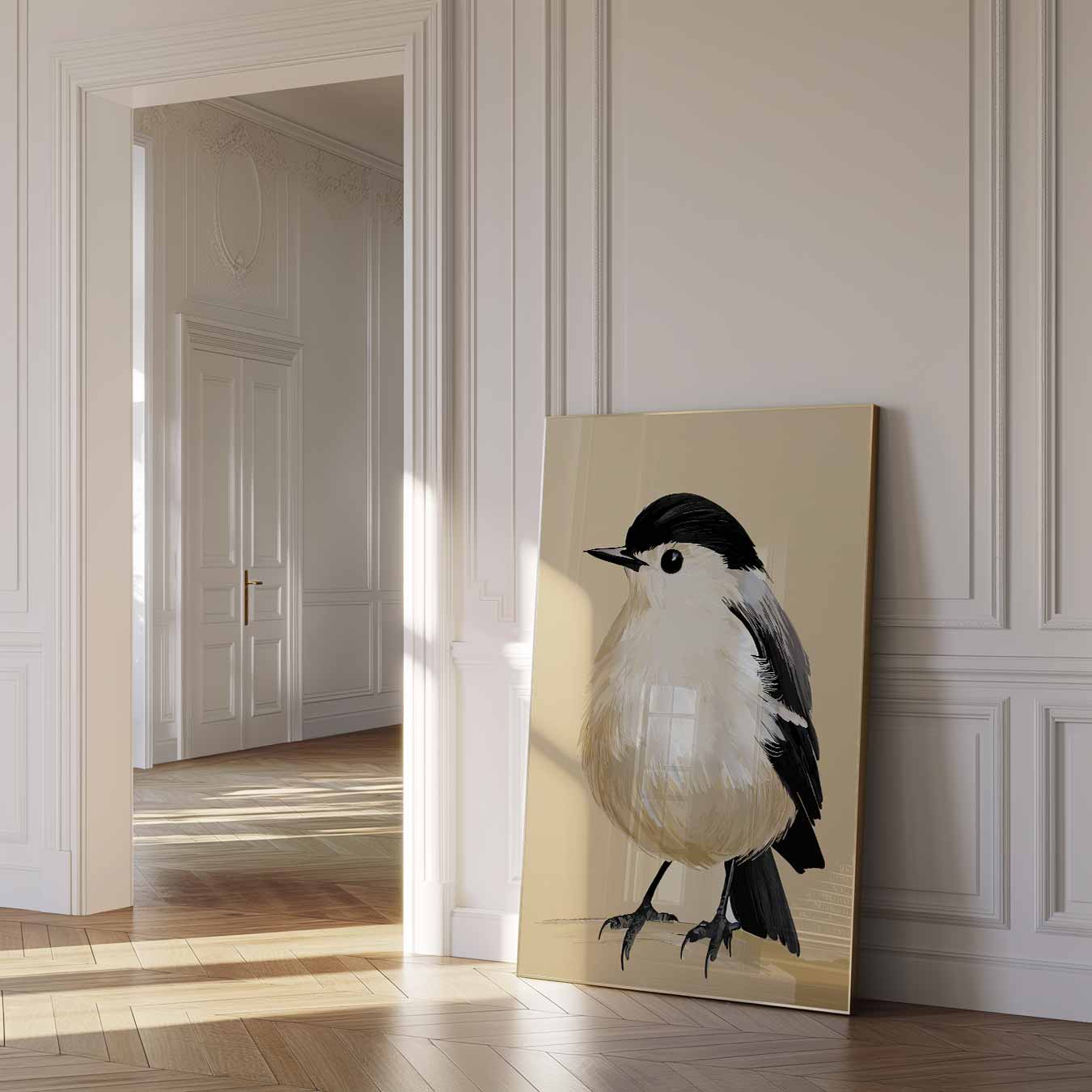 Schattige Vogel Illustratie Poster-WallArtistic