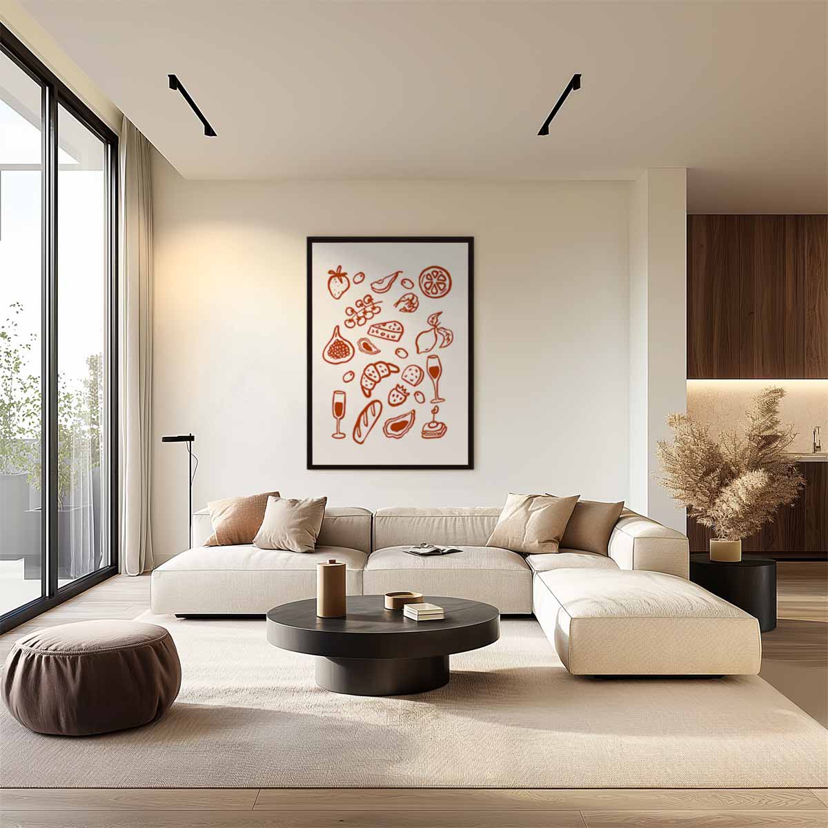 Eten & Drinken Illustratie Kunstwerk-canvas-dibond-plexiglas-wanddecoratie-WallArtistic