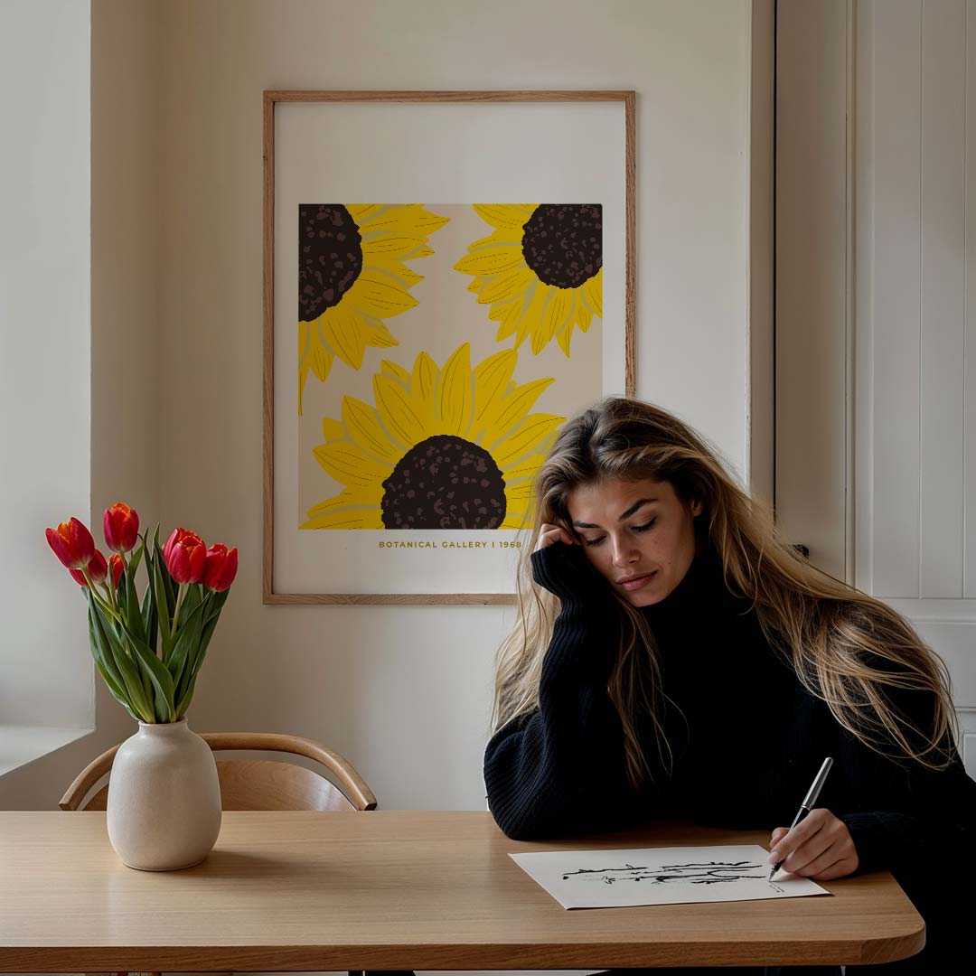 Stralende Zonnebloemen Poster-WallArtistic