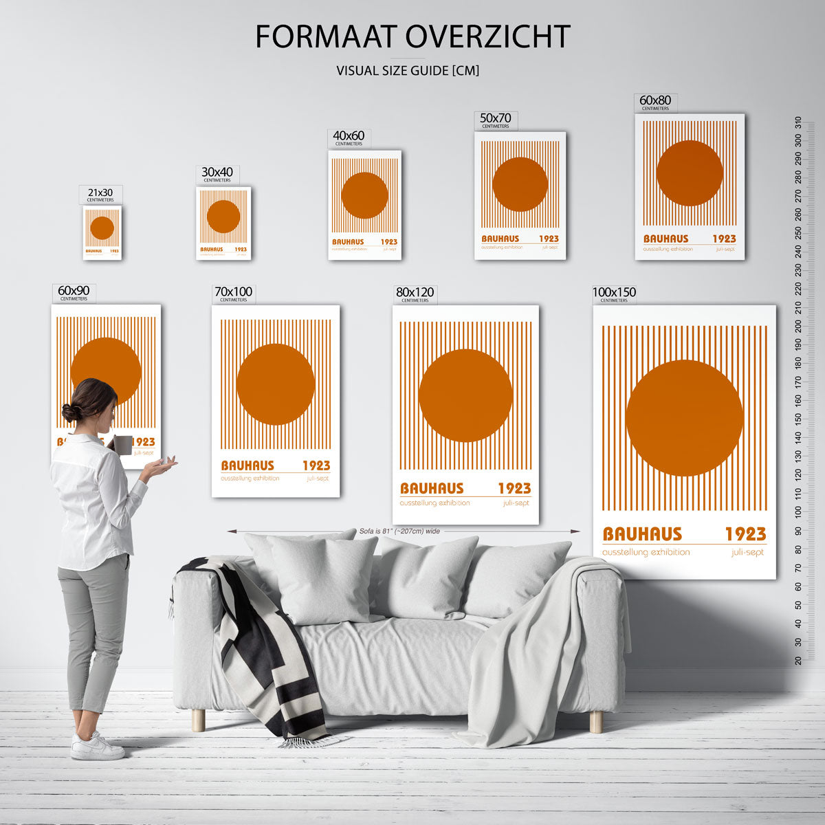 Cirkel en lijnen Poster